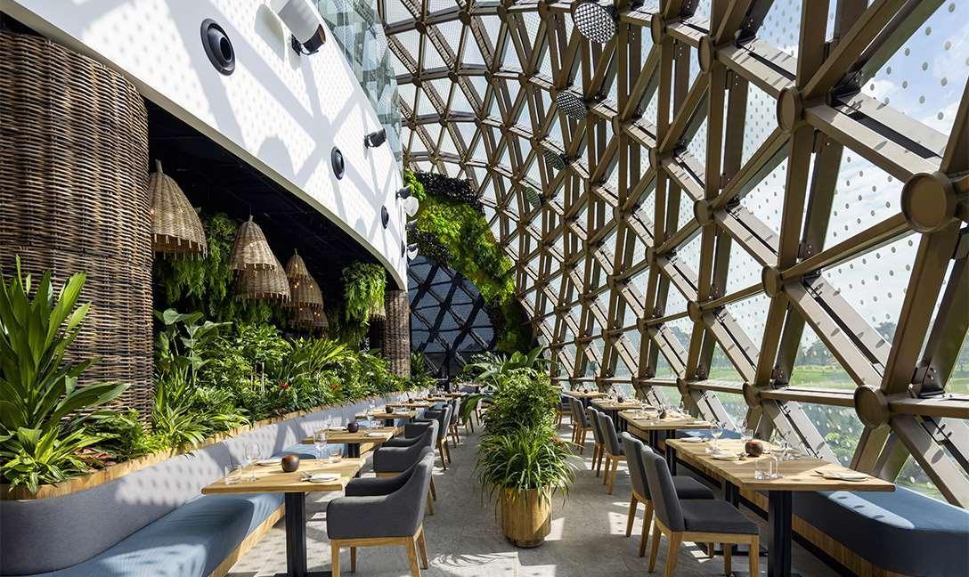 Dusit Thani Laguna Singapur Dış mekan fotoğraf The interior of the restaurant